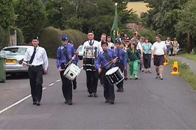 The procession approaches the Recreation Ground 